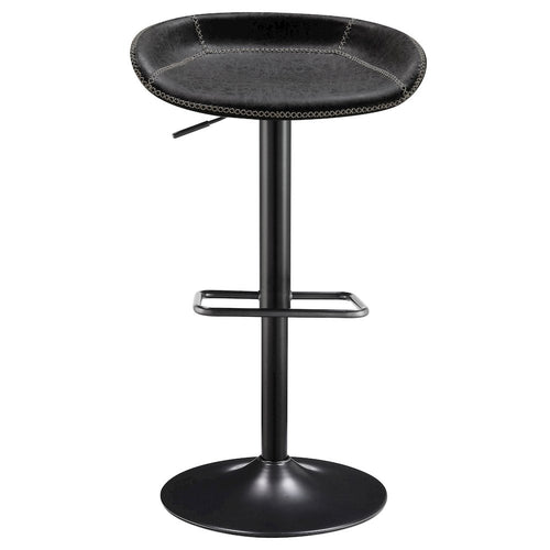Rogue Faux Leather Gaslift Bar Stool, (Set of 2) - New Pacific Direct