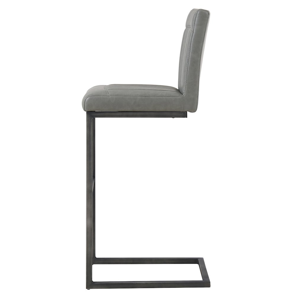 Ronan Faux Leather Bar Stool, (Set of 2) - New Pacific Direct