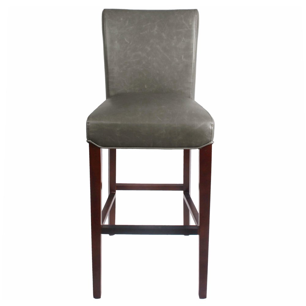 Milton Bonded Leather Bar Stool - New Pacific Direct