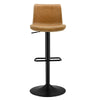 Jayden Faux Leather Low Back Gaslift Bar Stool, (Set of 2) - New Pacific Direct