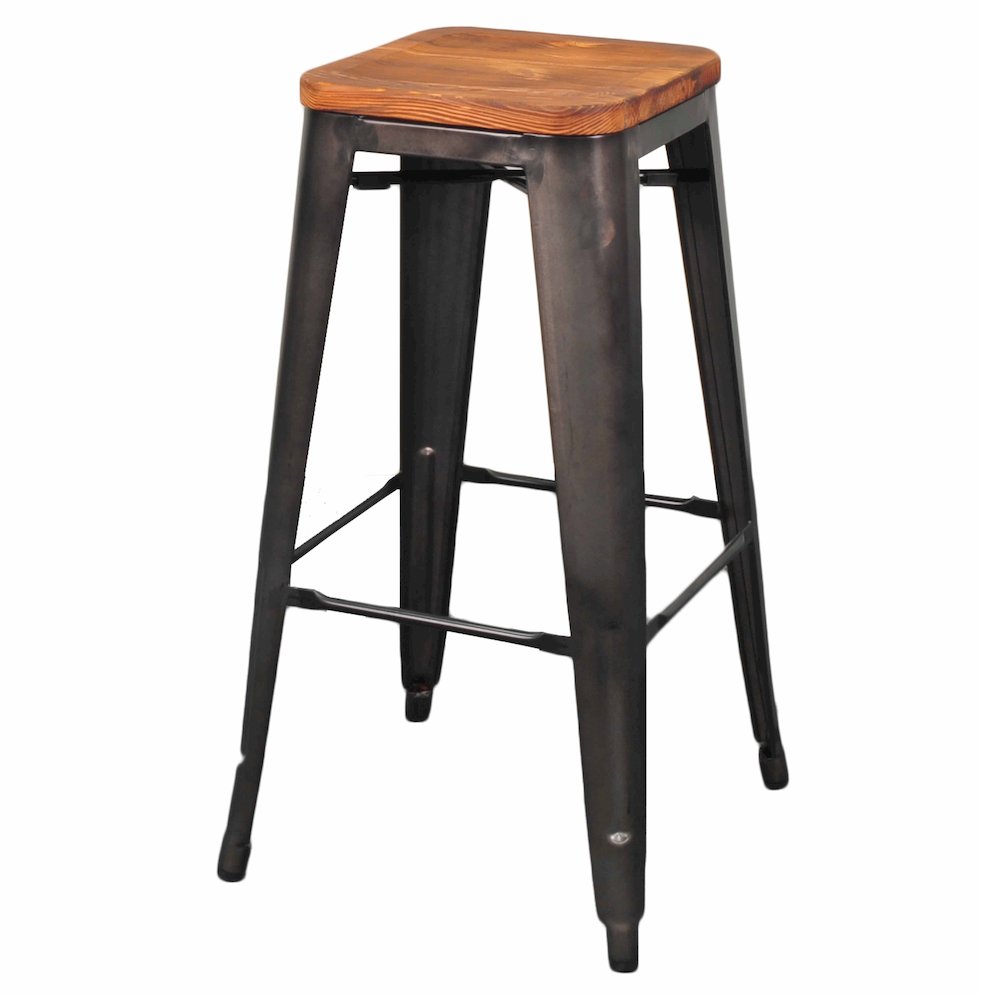 Metropolis Backless Bar Stool, (Set of 4) - New Pacific Direct