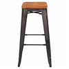 Metropolis Backless Bar Stool, (Set of 4) - New Pacific Direct
