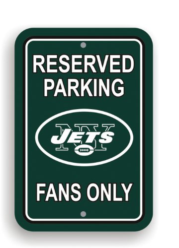 New York Jets Sign 12x18 Plastic Reserved Parking Style -