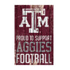 Texas A&M Aggies Sign 11x17 Wood Proud to Support Design - WinCraft