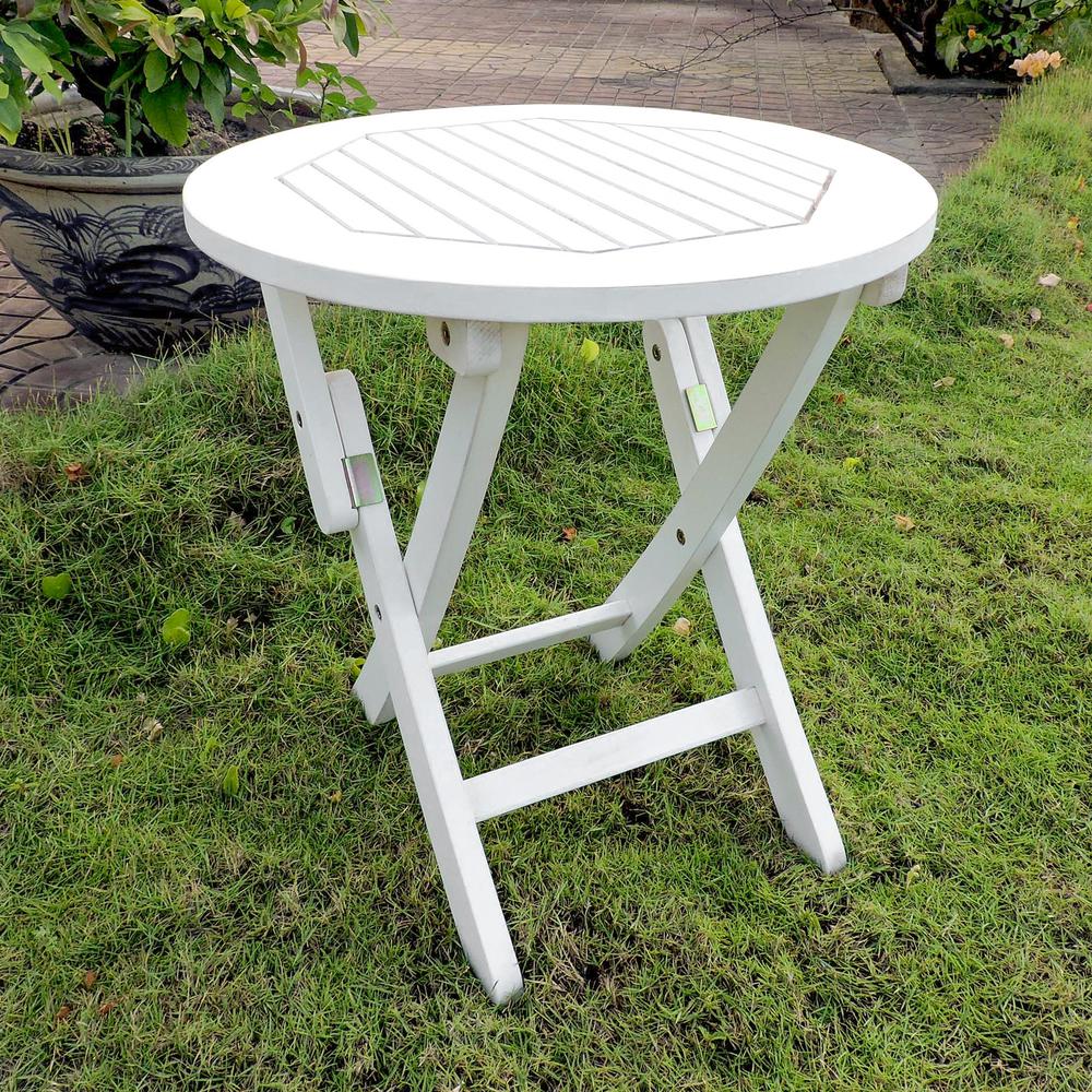 Acacia Round Folding Table - International Caravan
