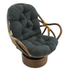 Rattan Swivel Rocker with Micro Suede Cushion - International Caravan