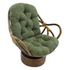 Rattan Swivel Rocker with Micro Suede Cushion - International Caravan
