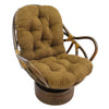 Rattan Swivel Rocker with Micro Suede Cushion - International Caravan