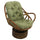 Rattan Swivel Rocker with Micro Suede Cushion - International Caravan