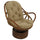 Rattan Swivel Rocker with Outdoor Fabric Cushion, Sandstone - International Caravan