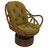 Rattan Swivel Rocker with Outdoor Fabric Cushion, Wheat - International Caravan