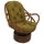 Rattan Swivel Rocker with Outdoor Fabric Cushion, Wheat - International Caravan