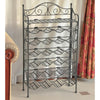Iron 24-bottle Folding Wine Rack with Shelf - International Caravan