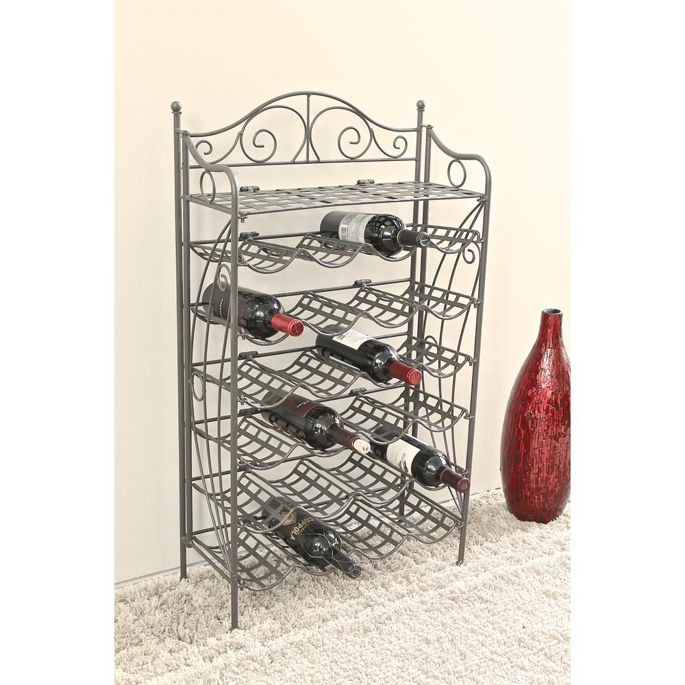 Iron 24-Bottle Wine Rack - International Caravan