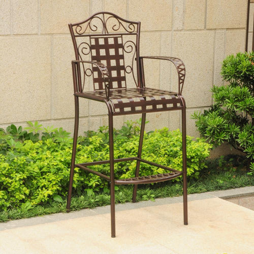 Set of 2 Mandalay Iron Bar Height Chair - International Caravan
