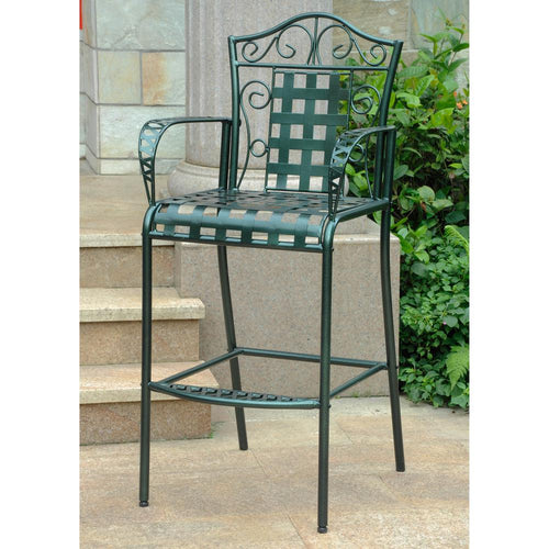 Set of 2 Mandalay Iron Bar Height Chair - International Caravan
