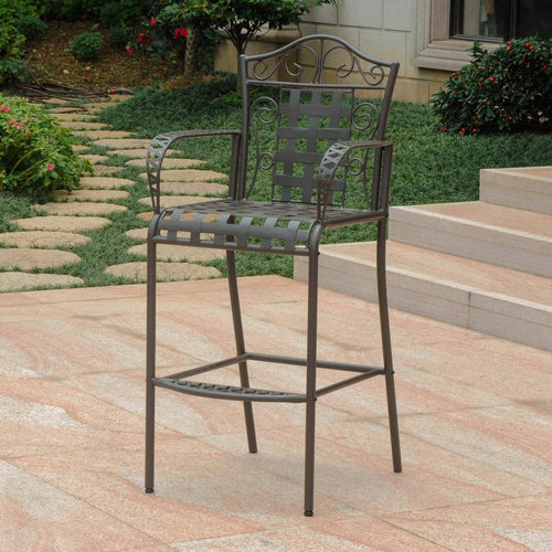 Set of 2 Mandalay Iron Bar Height Chair - International Caravan