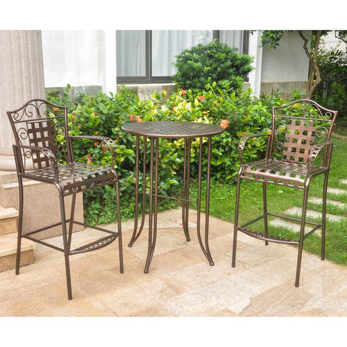 Set of Three Iron Bar Bistro - International Caravan