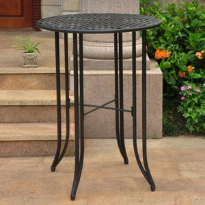 Mandalay Iron Bar Height Round Table - International Caravan