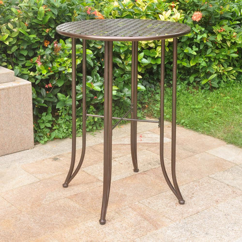 Mandalay Iron Bar Height Round Table - International Caravan