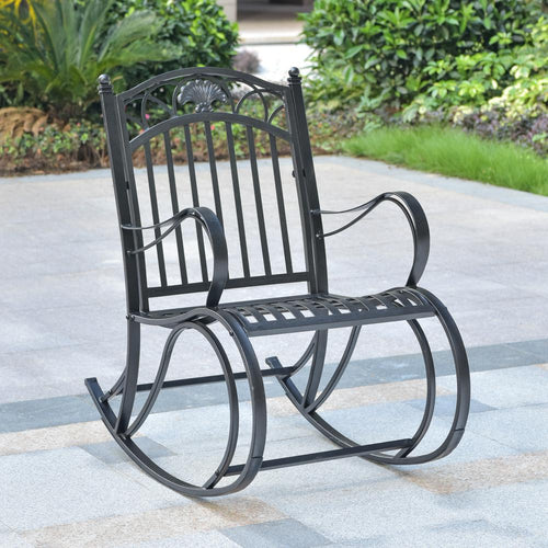 Segovia Iron Rocking Chair - International Caravan