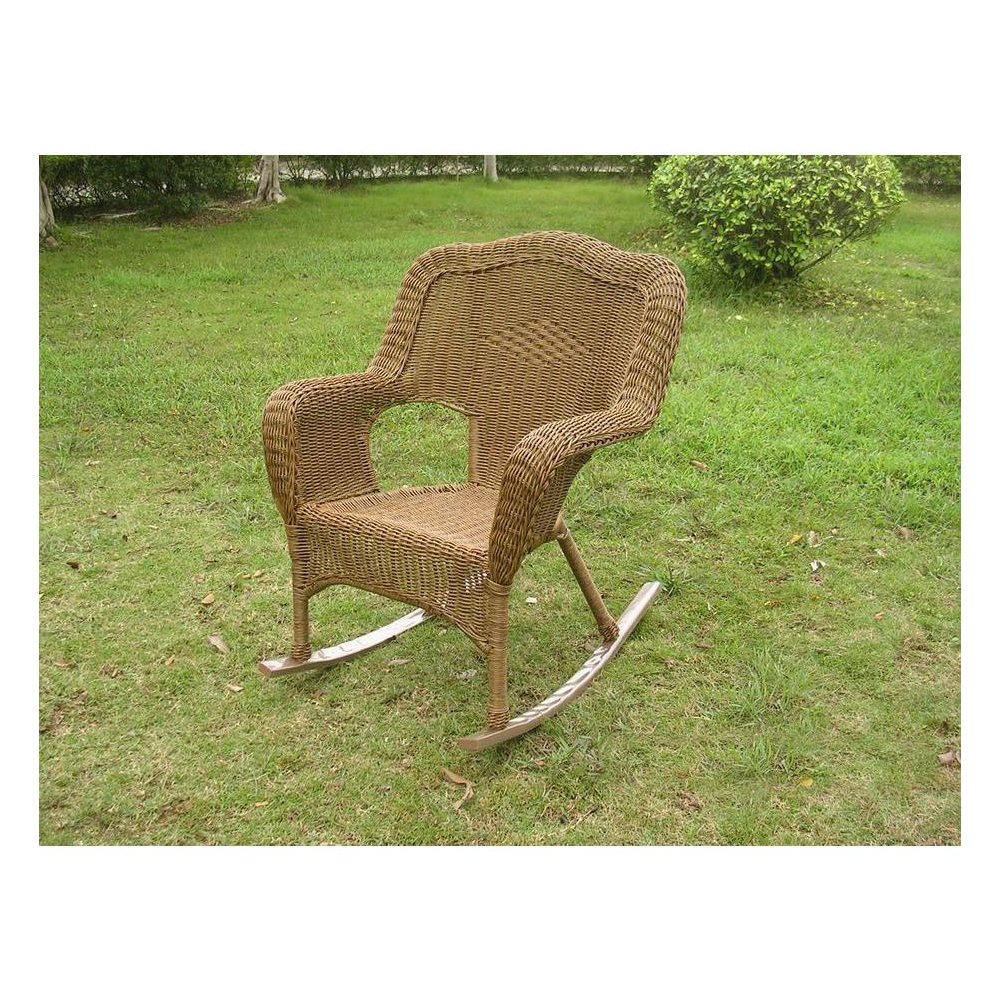 Camelback Resin Wicker Rocker - International Caravan