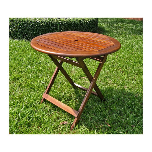 32'' Round Folding Table with Straight Legs - International Caravan