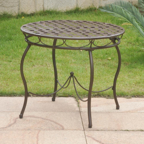 Nailhead Iron Bistro Table - International Caravan