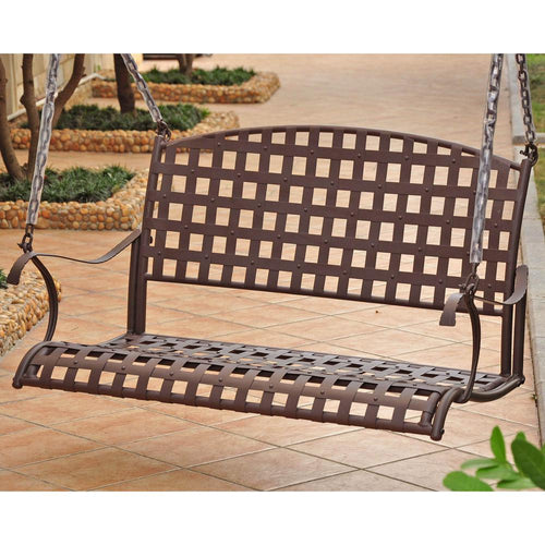Santa Fe Iron Nailhead Hanging Swing - International Caravan