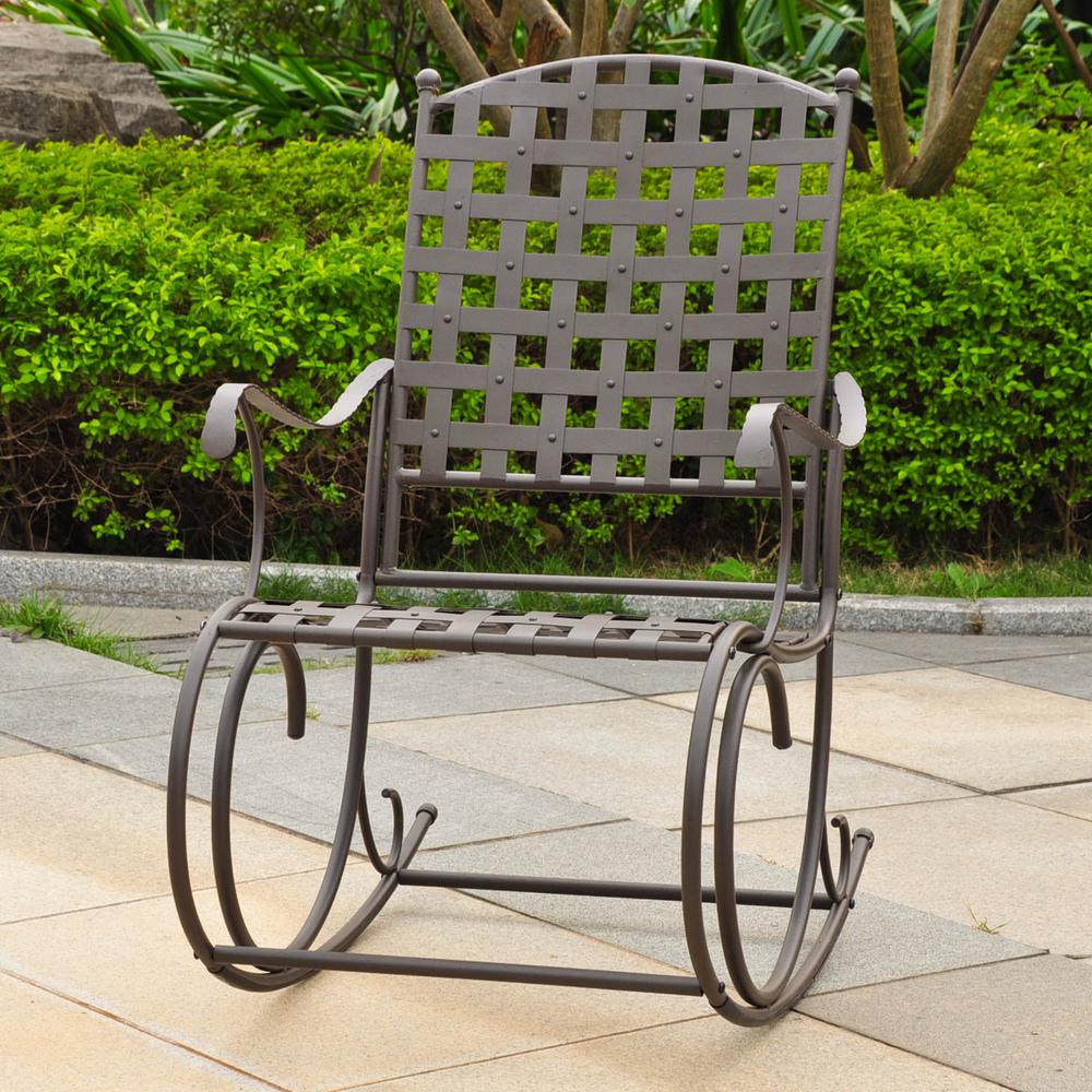 Santa Fe Iron Nailhead Rocker - International Caravan