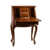 Small Carved Secretary Desk with Fold Out Front - International Caravan
