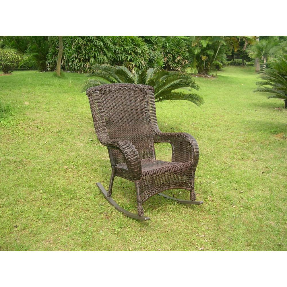 San Tropez Resin Wicker Aluminum Rocker - International Caravan