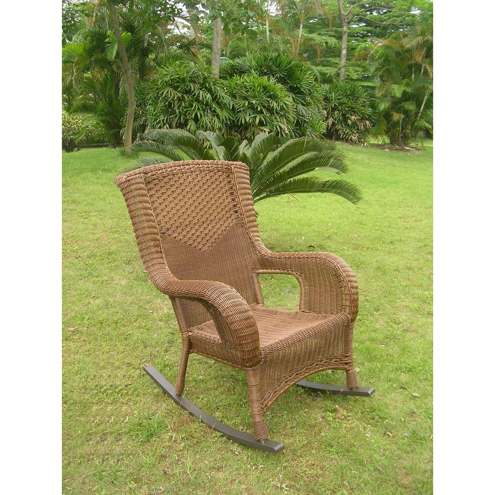 San Tropez Resin Wicker Aluminum Rocker - International Caravan