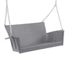 Resin Wicker/ Steel Contemporary Hanging Loveseat Swing, Weathered Grey - International Caravan