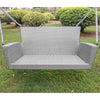 Resin Wicker/ Steel Contemporary Hanging Loveseat Swing, Weathered Grey - International Caravan