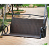 Valencia Resin Wicker/Steel Loveseat Swing - Chocolate - International Caravan