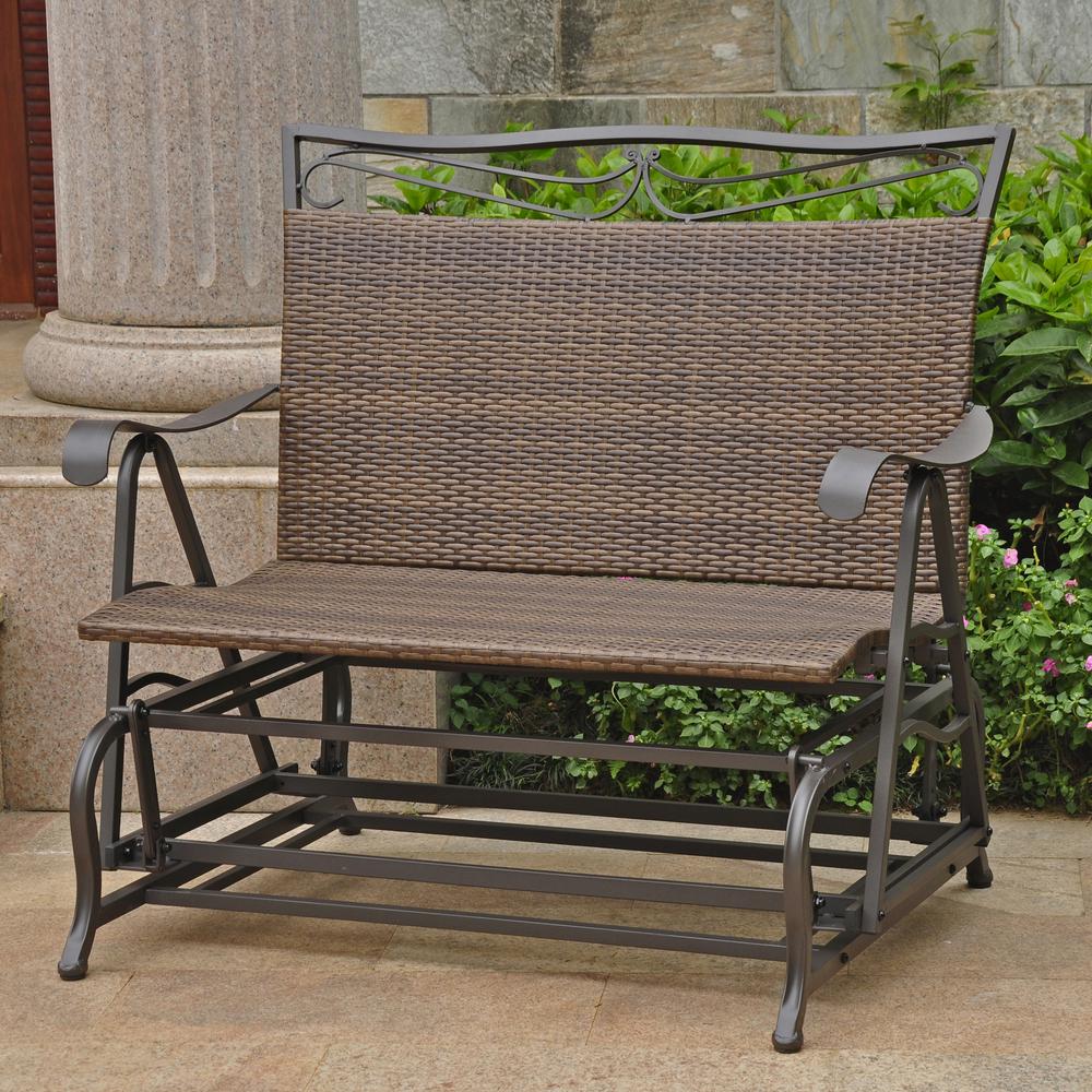 Valencia Resin Wicker/Steel Double Glider - International Caravan