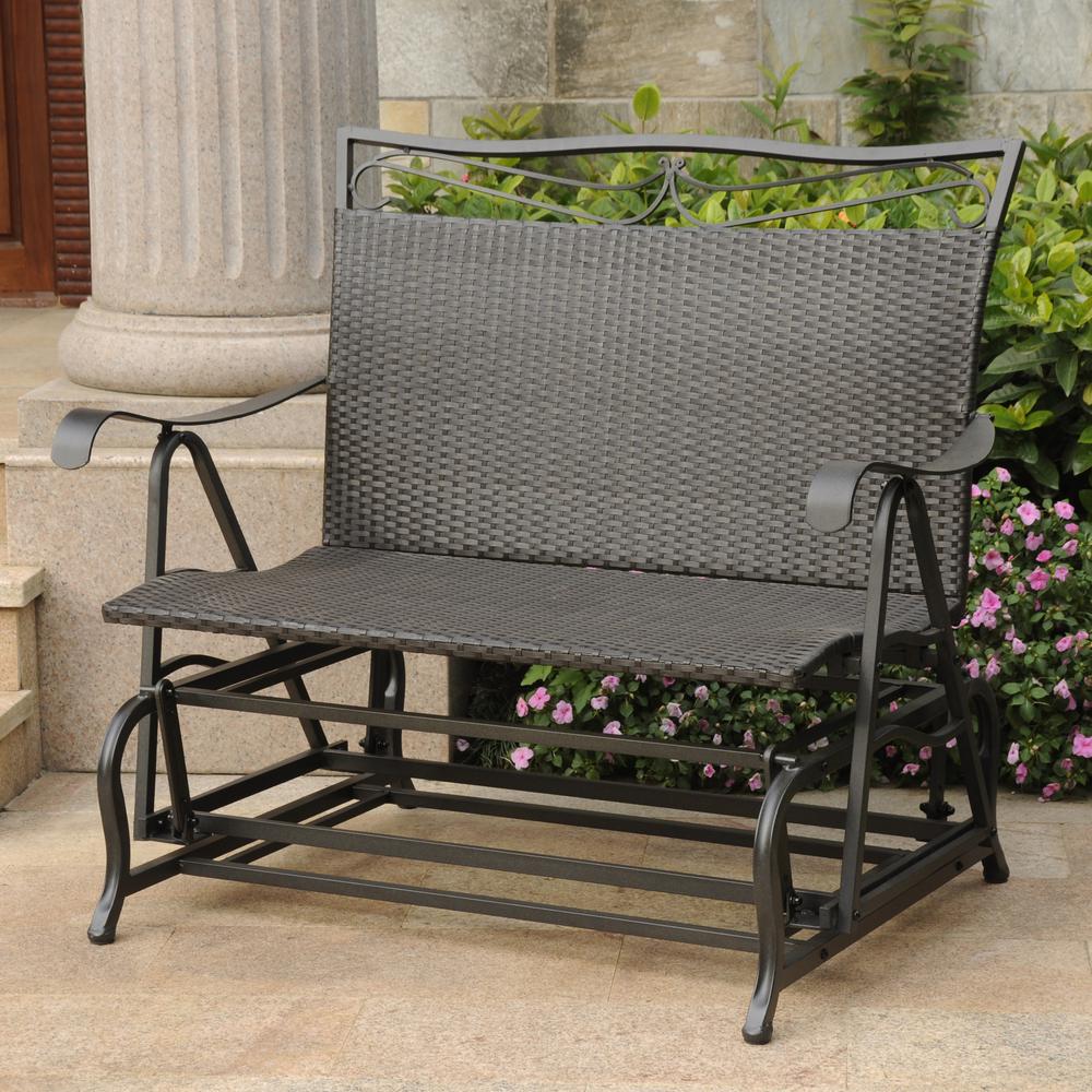 Valencia Resin Wicker/Steel Double Glider - International Caravan