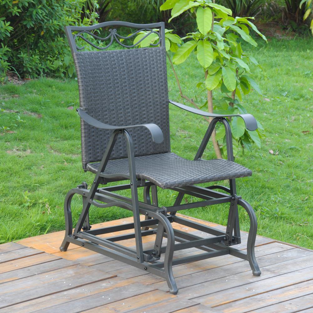 Resin Wicker/Steel Single Glider - International Caravan
