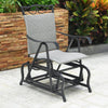 Valencia Resin Wicker/ Steel Glider Chair, Grey - International Caravan