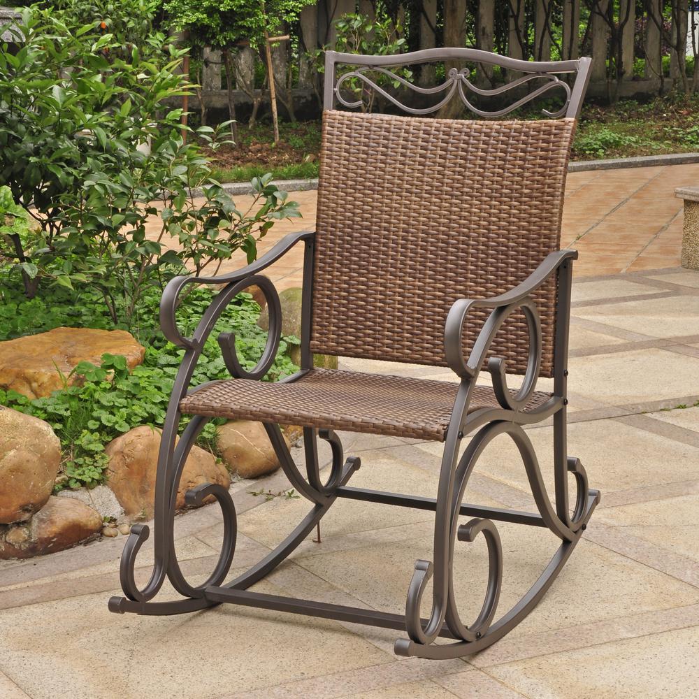 Valencia Resin Wicker/Steel Rocker - International Caravan