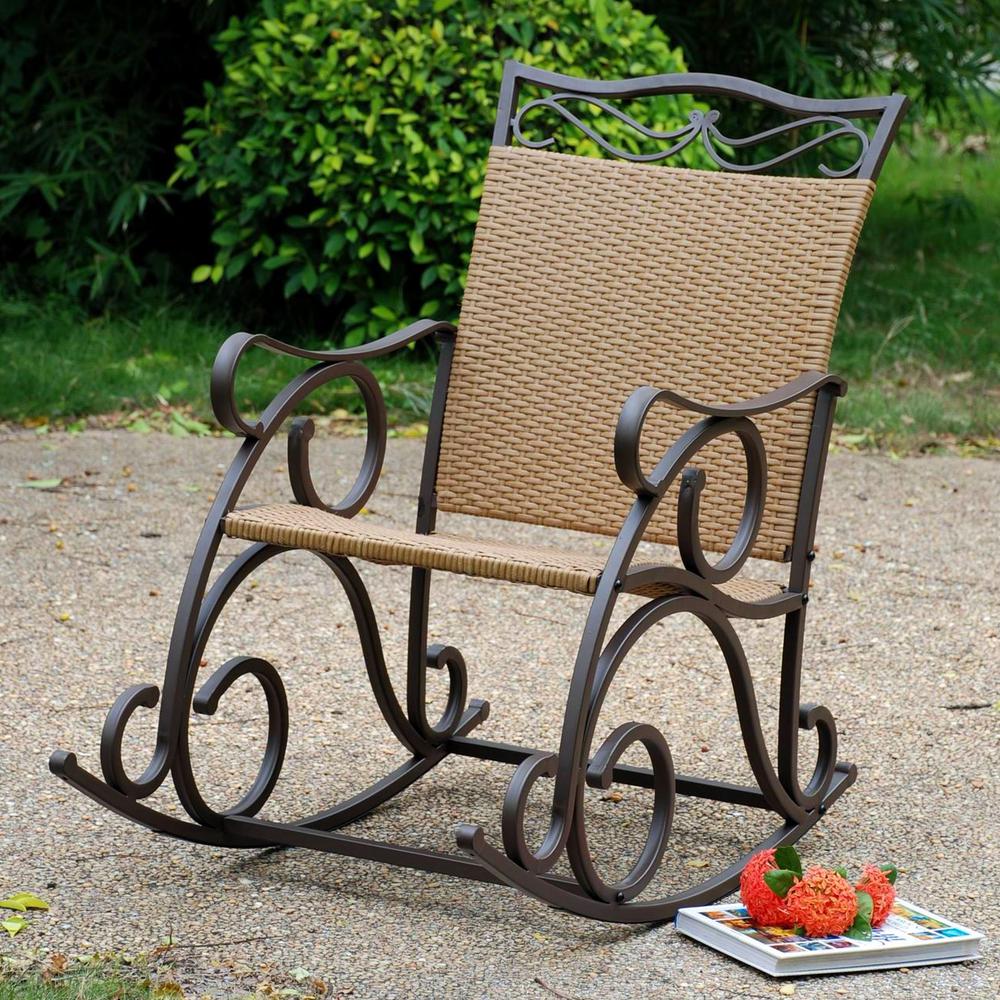 Valencia Resin Wicker/Steel Rocker - International Caravan