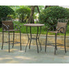 Set of 3 Valencia Resin Wicker/Steel Bar Height Bistro Group - International Caravan