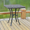 Ibiza Resin Pandan Aluminum Polywood Top Square Bistro Table - International Caravan
