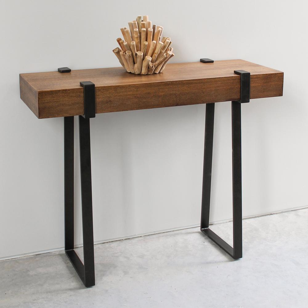 Hamburg Contemporary Contemporary MDF/Metal Console Table - International Caravan