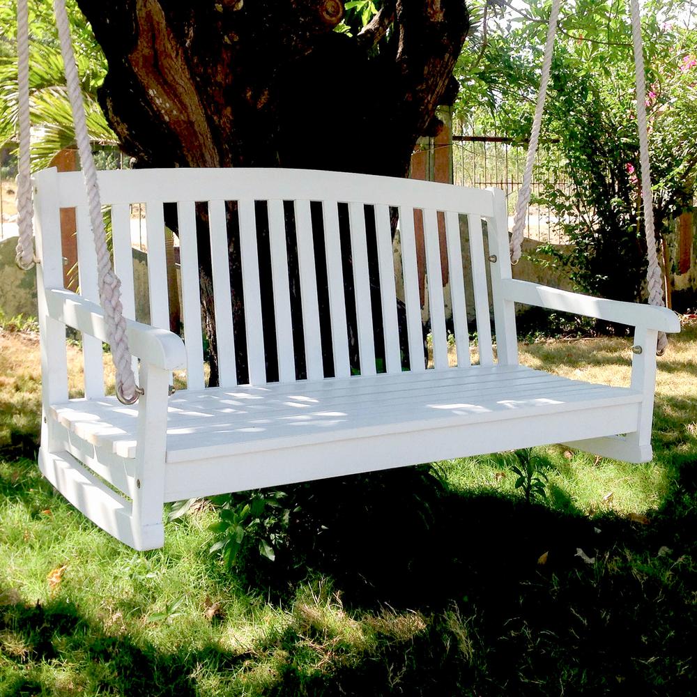Acacia Two Seater Swing With Curved Back - International Caravan