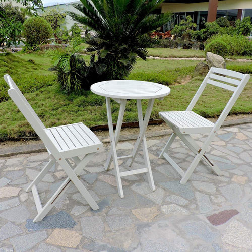 Set of 3 Acacia Folding Bistro Set - International Caravan