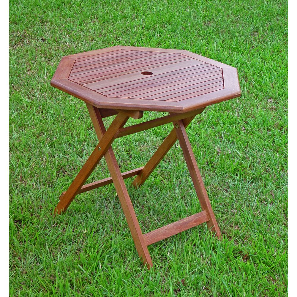 Acacia Octagonal Folding Table - International Caravan