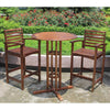 Highland Bar Height Set of Three Bistro Set, stain - International Caravan