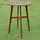 Acacia 32-inch Round Bar Height Table, stain - International Caravan